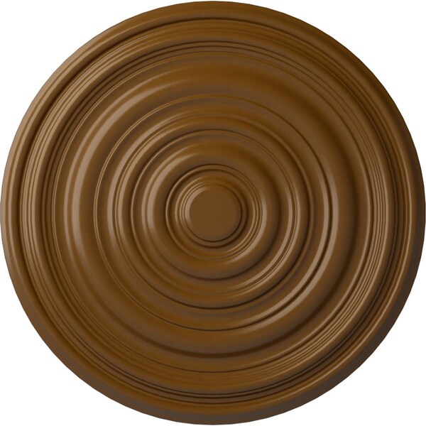 Ekena Millwork Carton Ceiling Medallion (For Canopies up to 2 5/8"), Hand-Painted Smokey Topaz, 12 5/8"OD x 1"P CM13CASTF - main